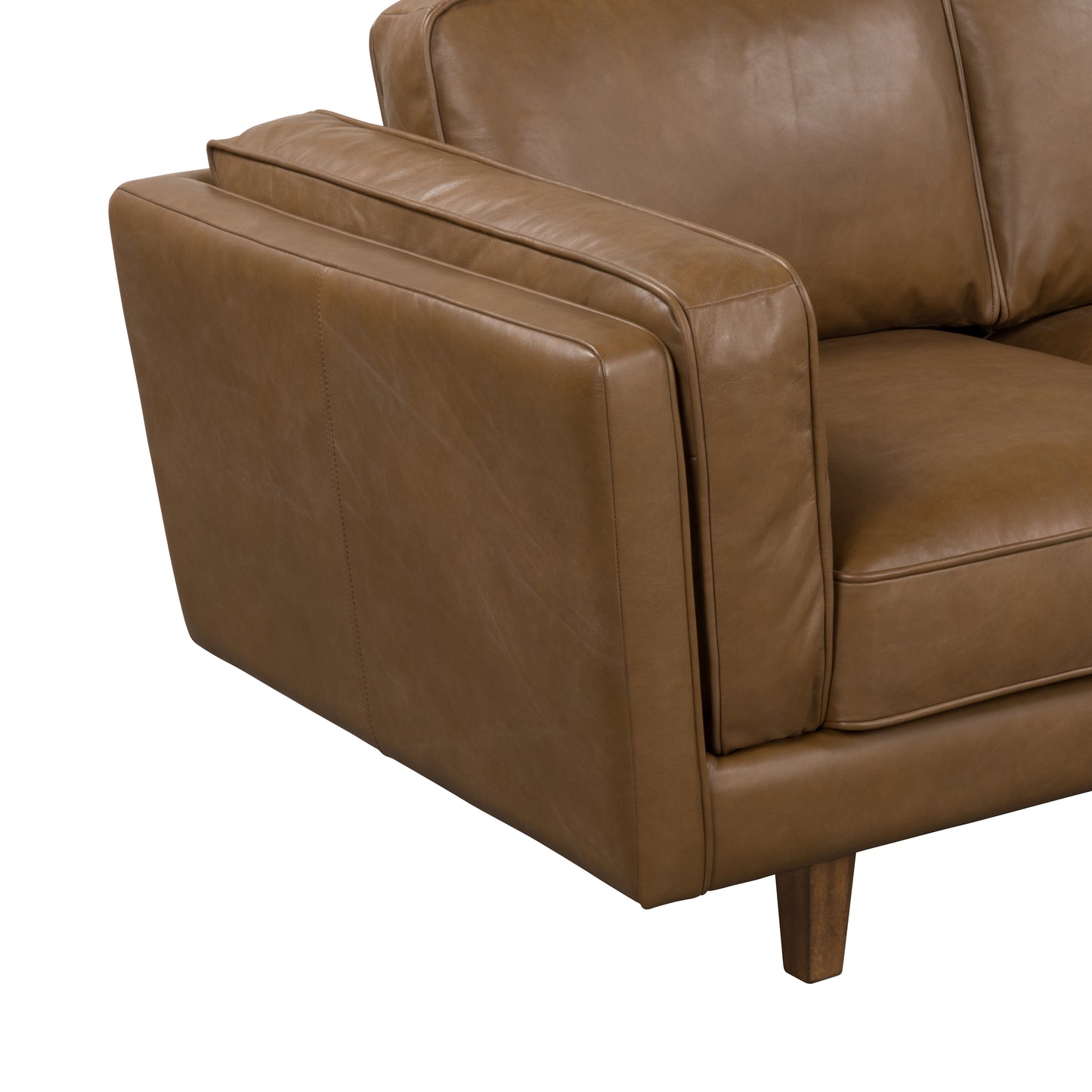BROOKLYN Tan Leather 3-Seater Sofa