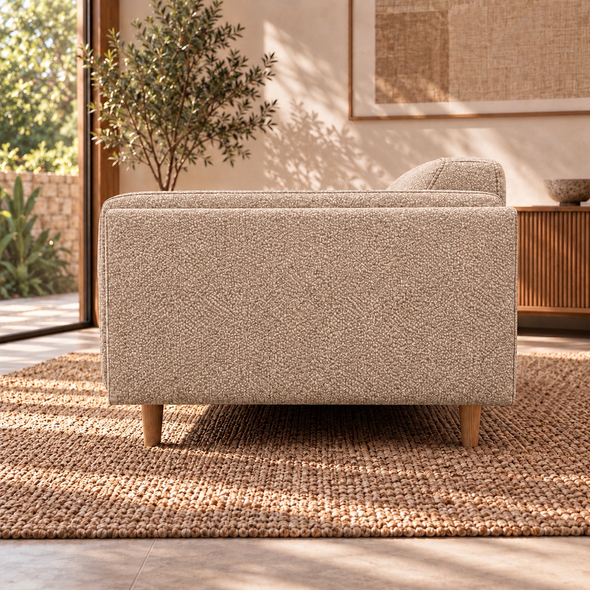 Hugo 3 Seater Fabric Sofa