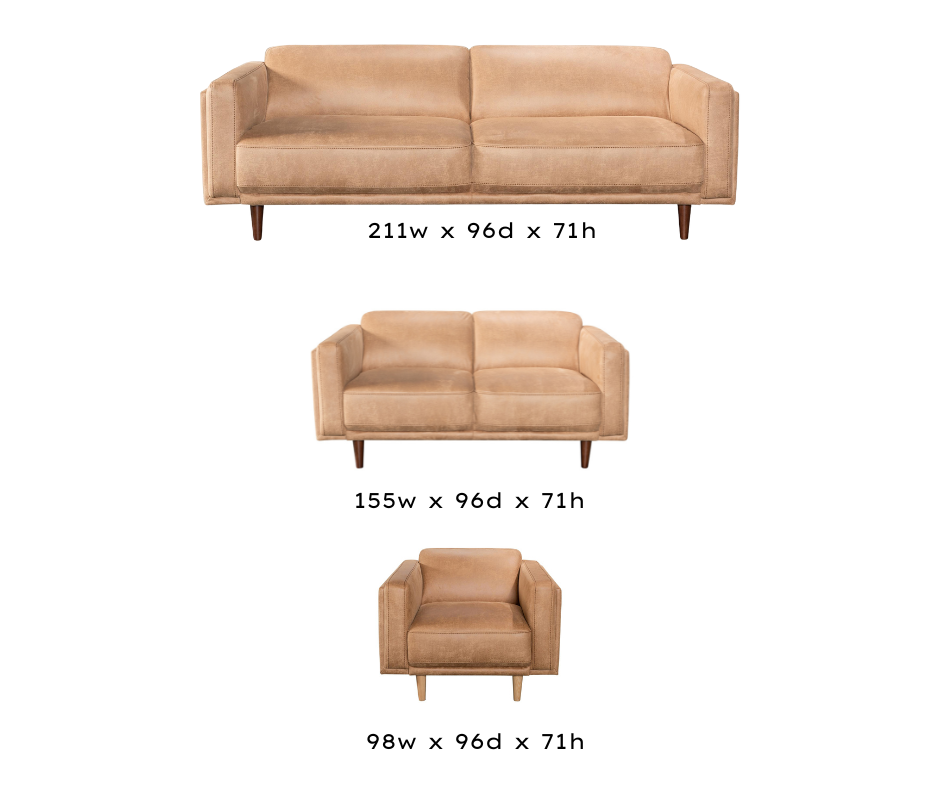 HUGO 3-Seater Vegan Suede Sofa