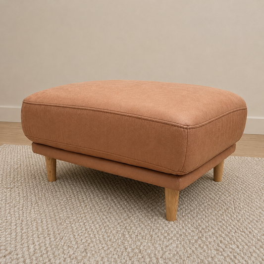 Hugo Vegan Suede Ottoman