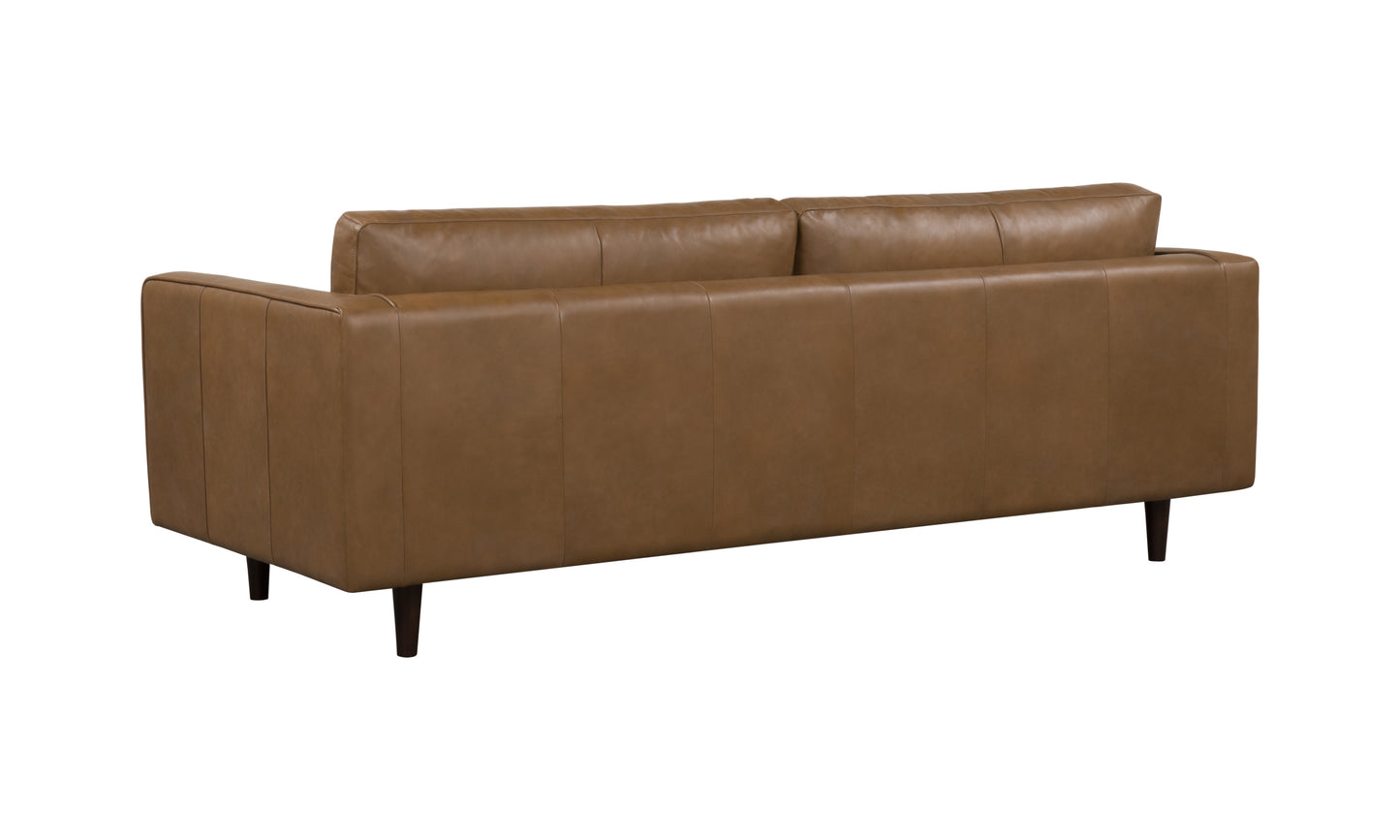 JACKSON Tan Leather 3-Seater Sofa