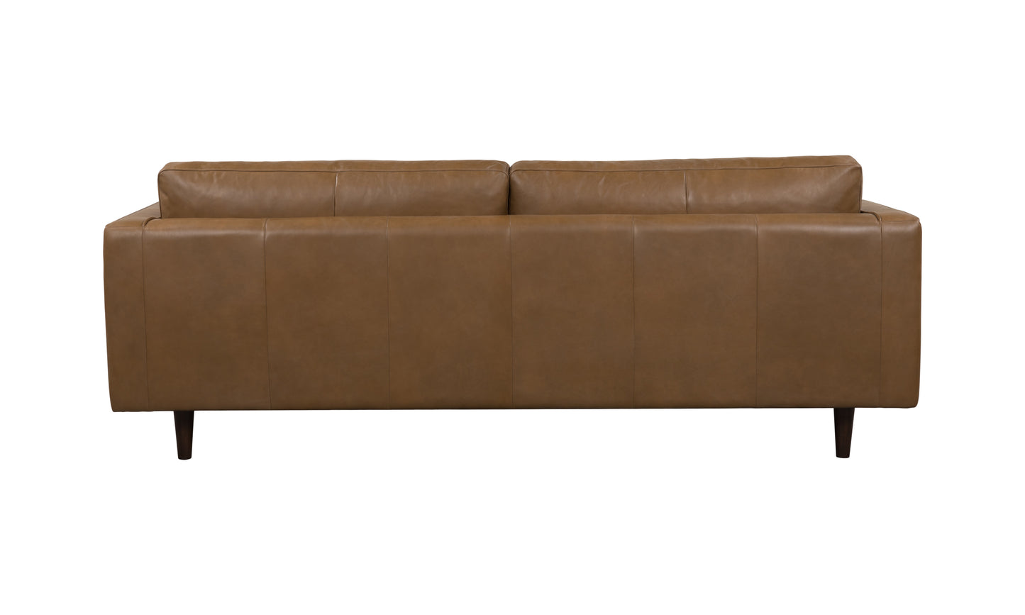 JACKSON Tan Leather 3-Seater Sofa