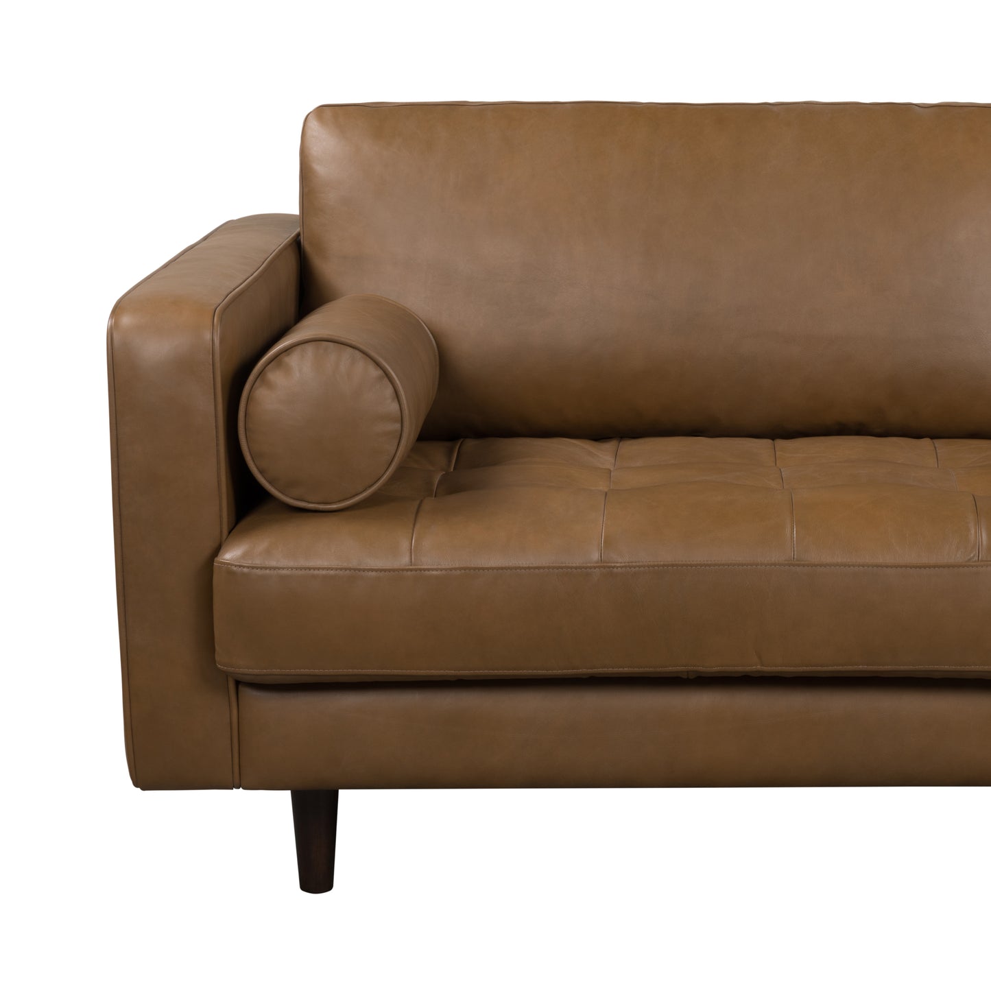 JACKSON Tan Leather 3-Seater Sofa