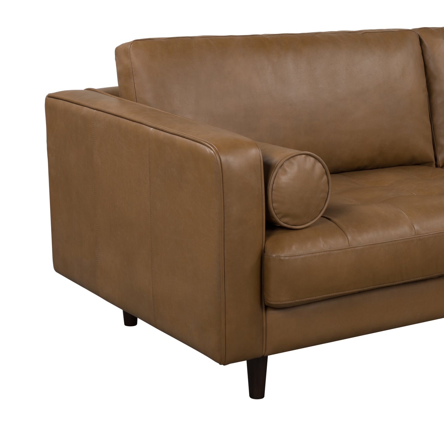 JACKSON Tan Leather 3-Seater Sofa