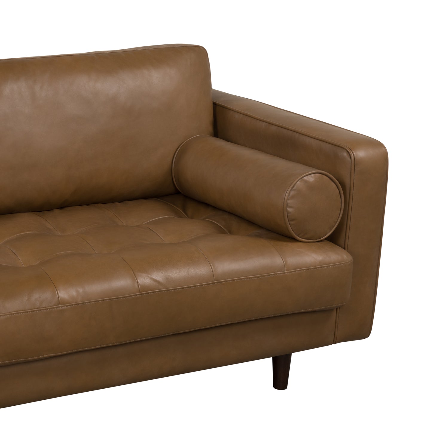 JACKSON Tan Leather 3-Seater Sofa
