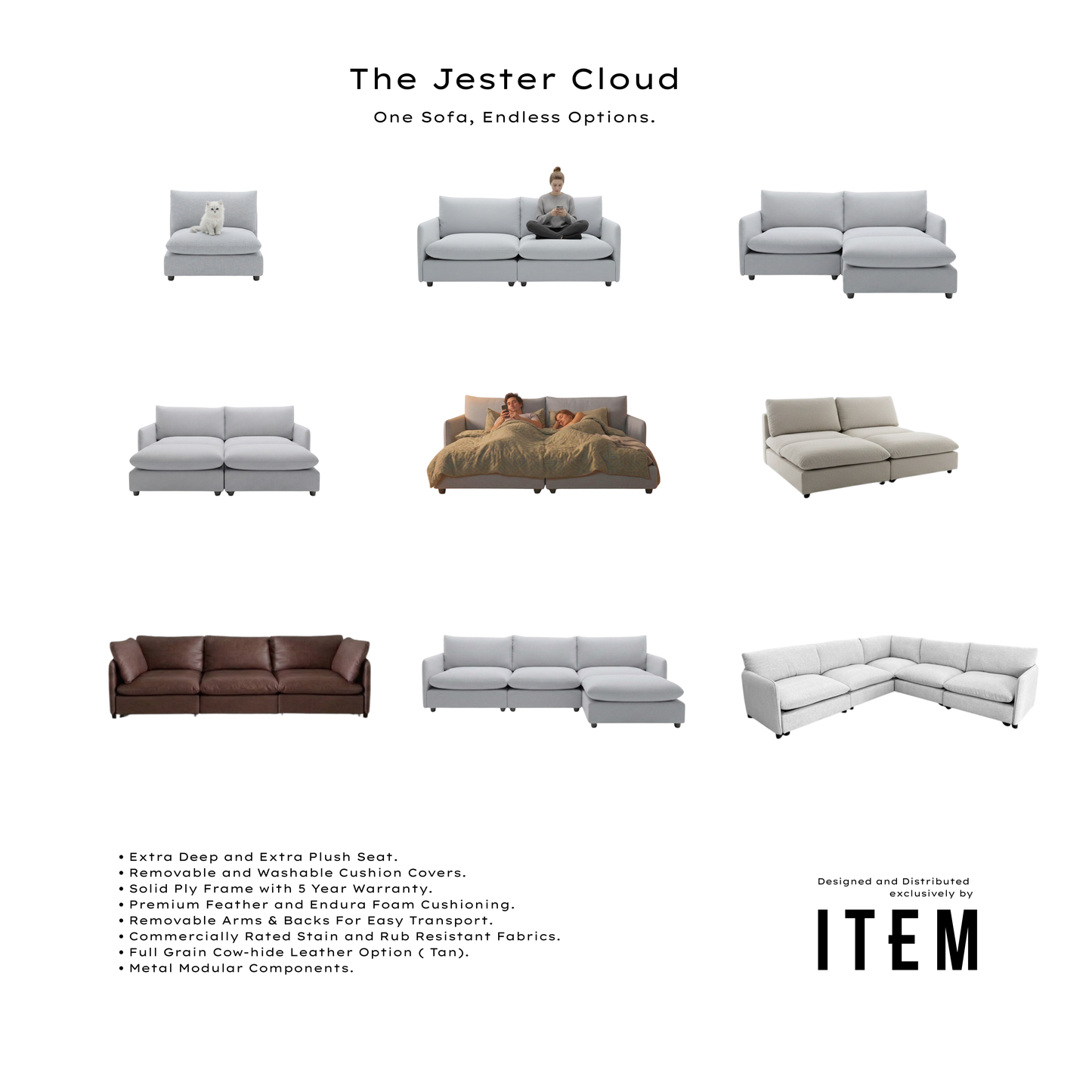 Jester Cloud Armchair - Fabric