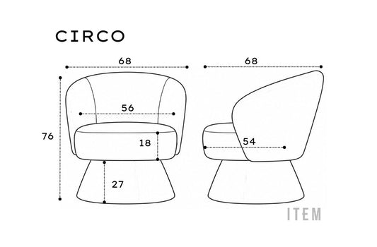Circo Swivel Lounge Chair - Brown