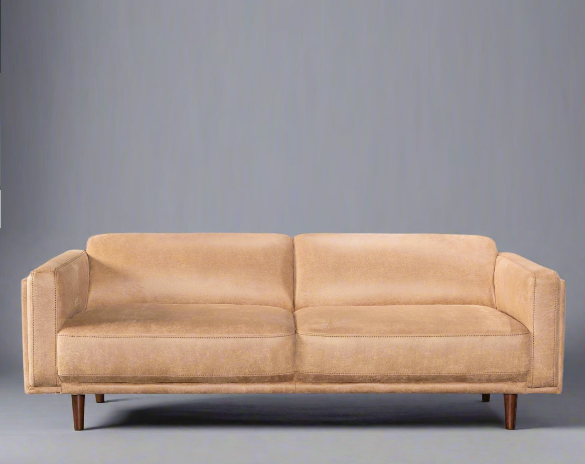 HUGO 3-Seater Vegan Suede Sofa