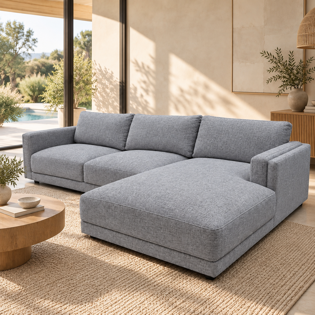 Vinny Fabric Chaise Lounge