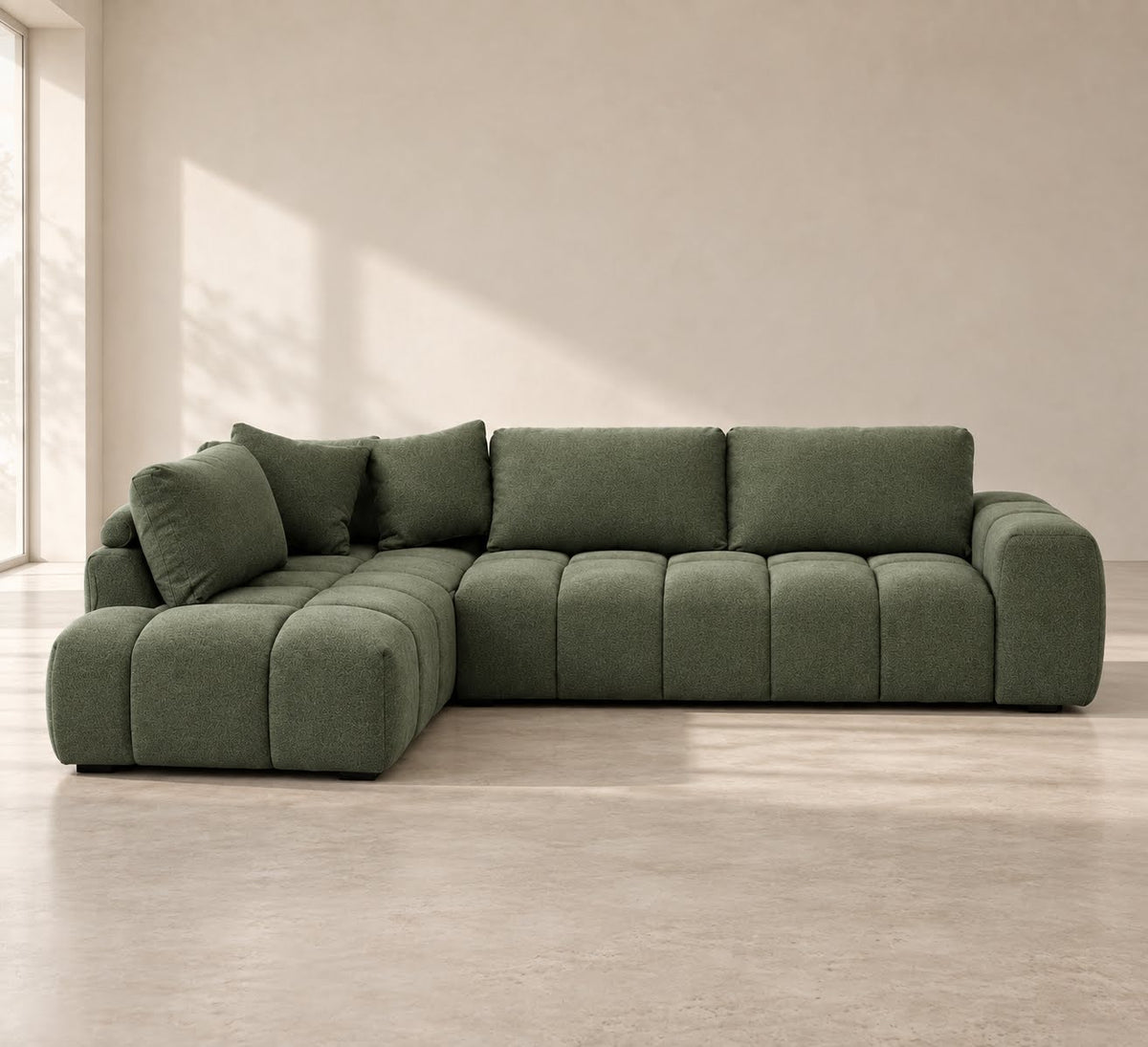 Marsha chaise sofa in Green
