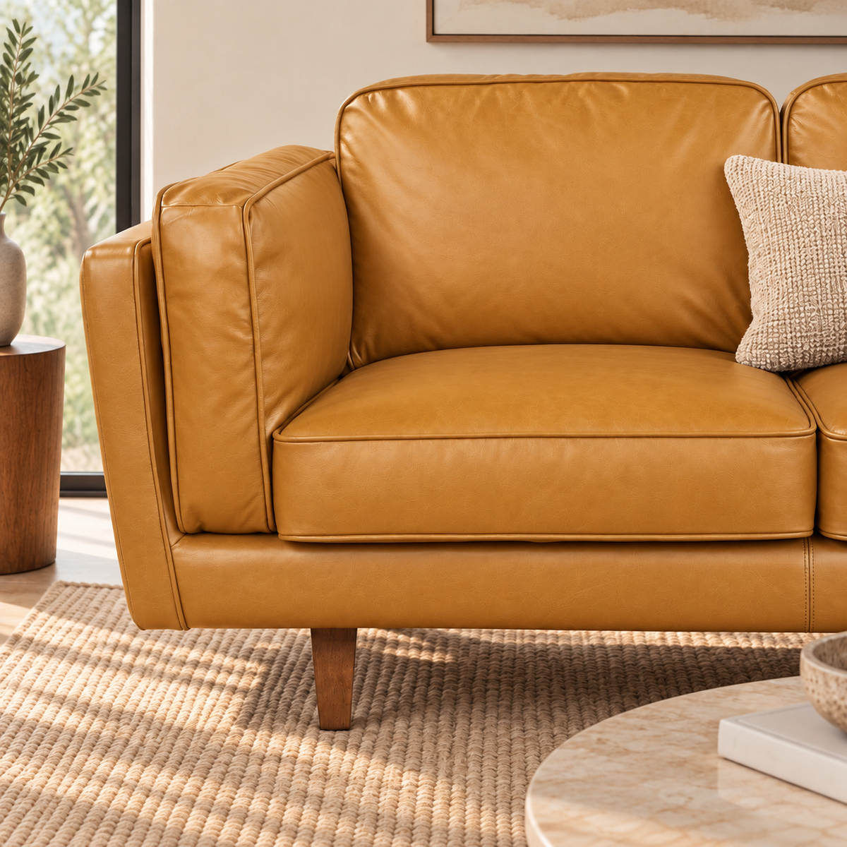 Brooklyn Leather 3 Seater Sofa