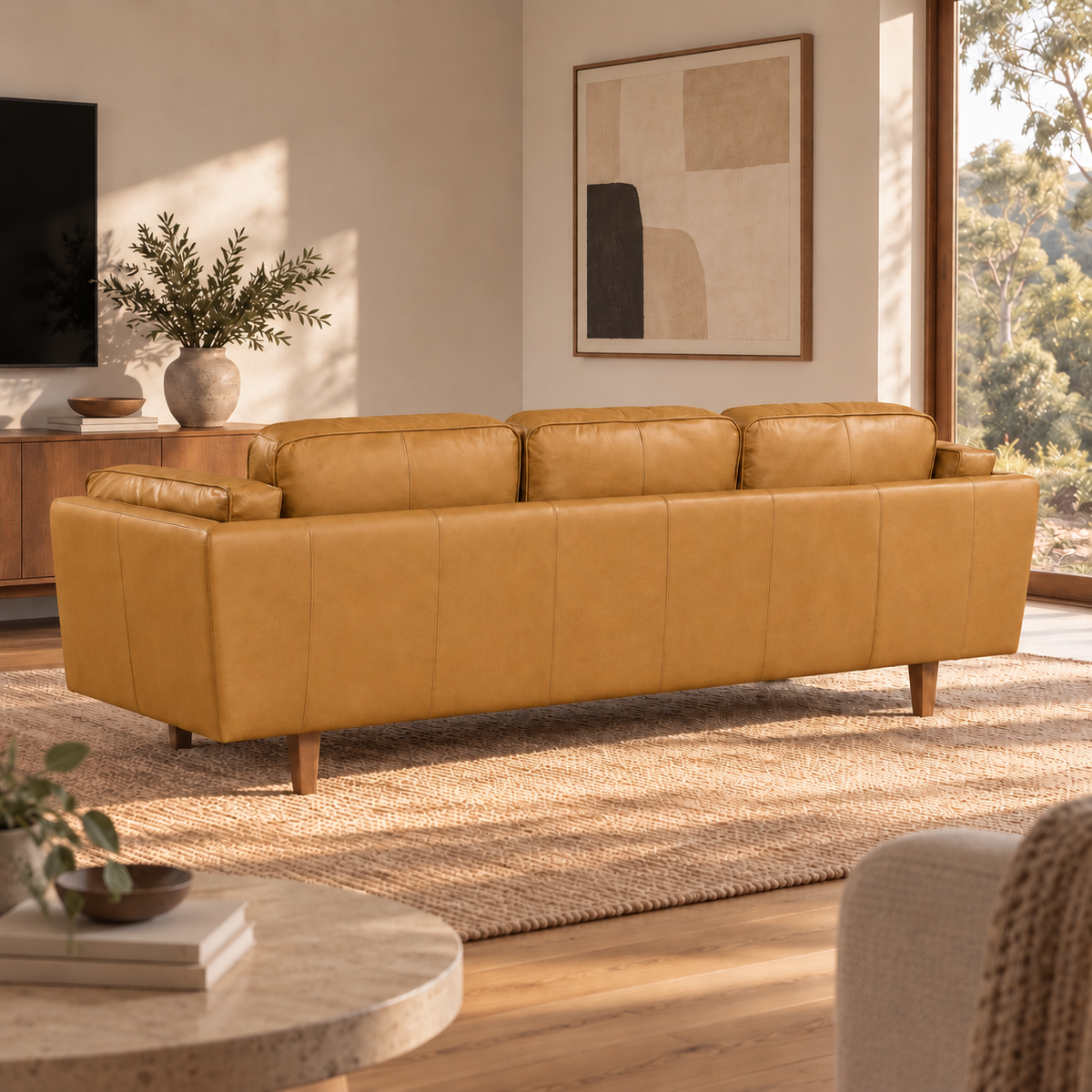 Brooklyn Leather 3 Seater Sofa