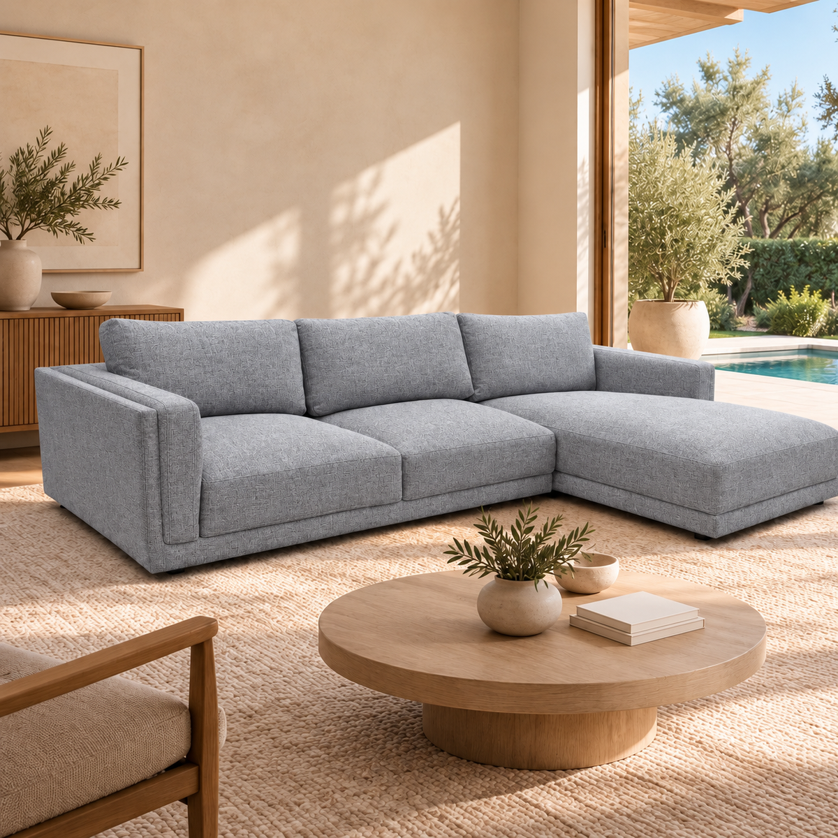Vinny Fabric Chaise Lounge