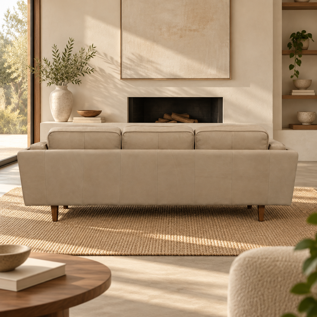 Brooklyn Leather 3 Seater Sofa