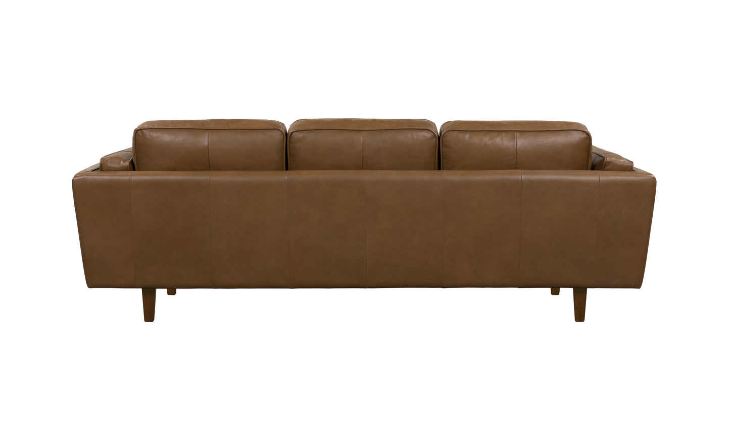 BROOKLYN TAN LEATHER 3 STR SOFA  SEMI ANALINE