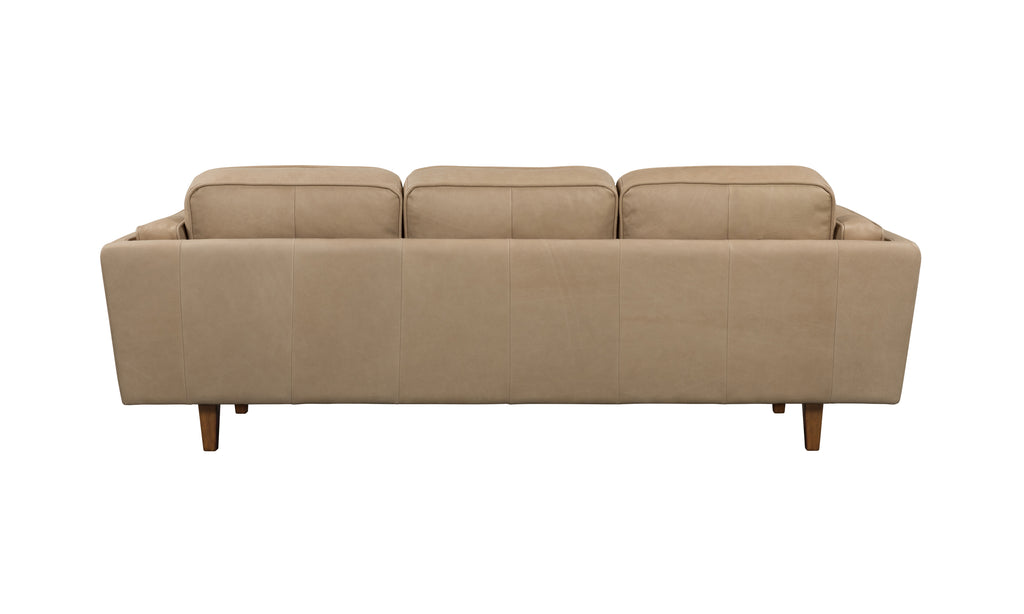 BROOKLYN Ecru Tan Leather 3-Seater Sofa - Semi Aniline