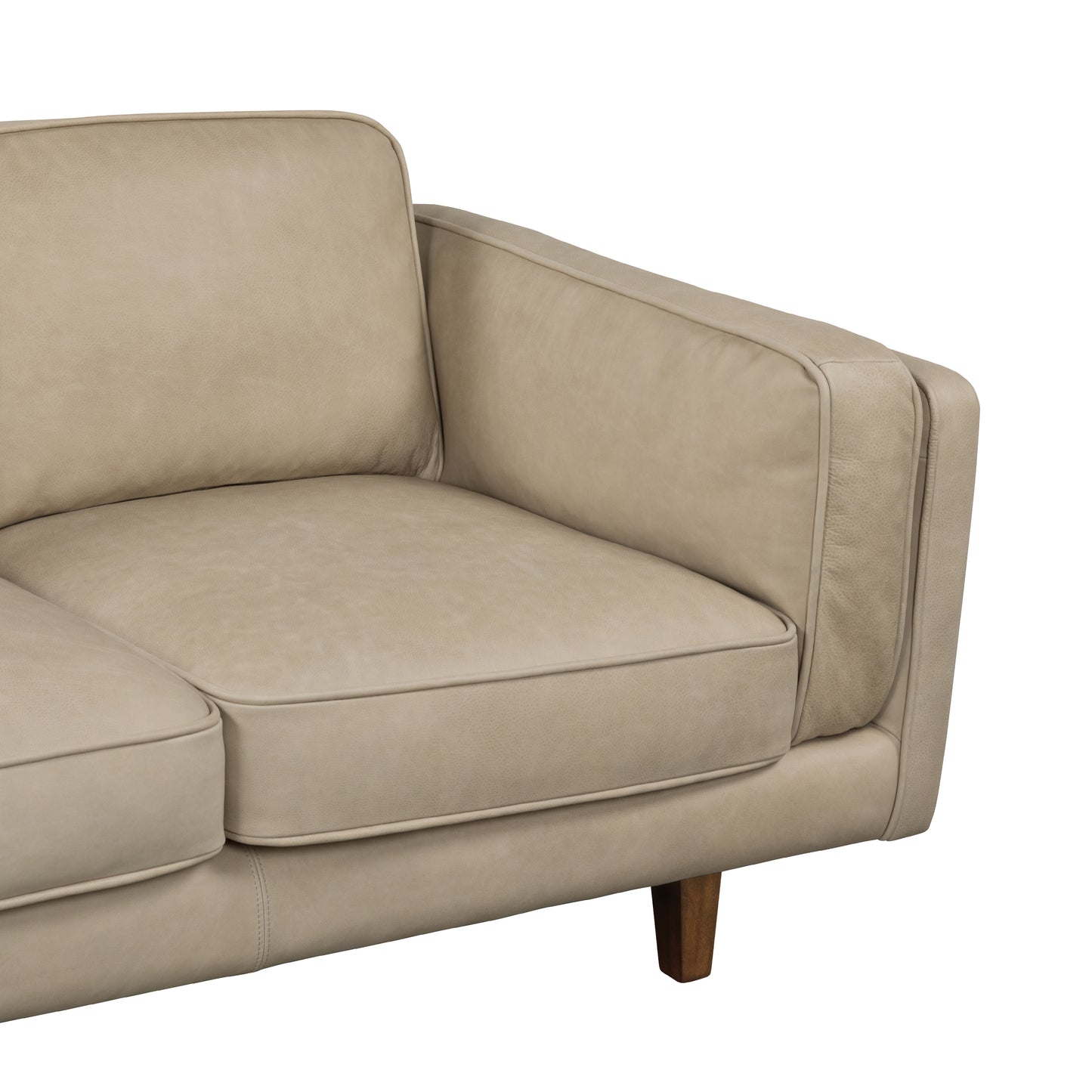 BROOKLYN SAGE LEATHER 3 STR SOFA  SEMI ANALINE