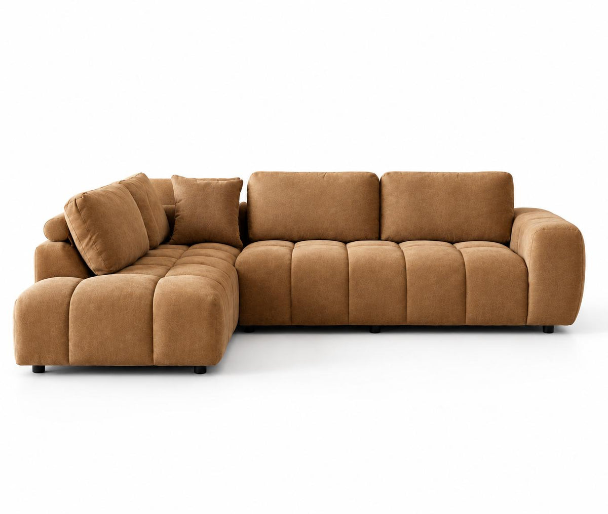 Marsha chaise sofa in Rust Ochre