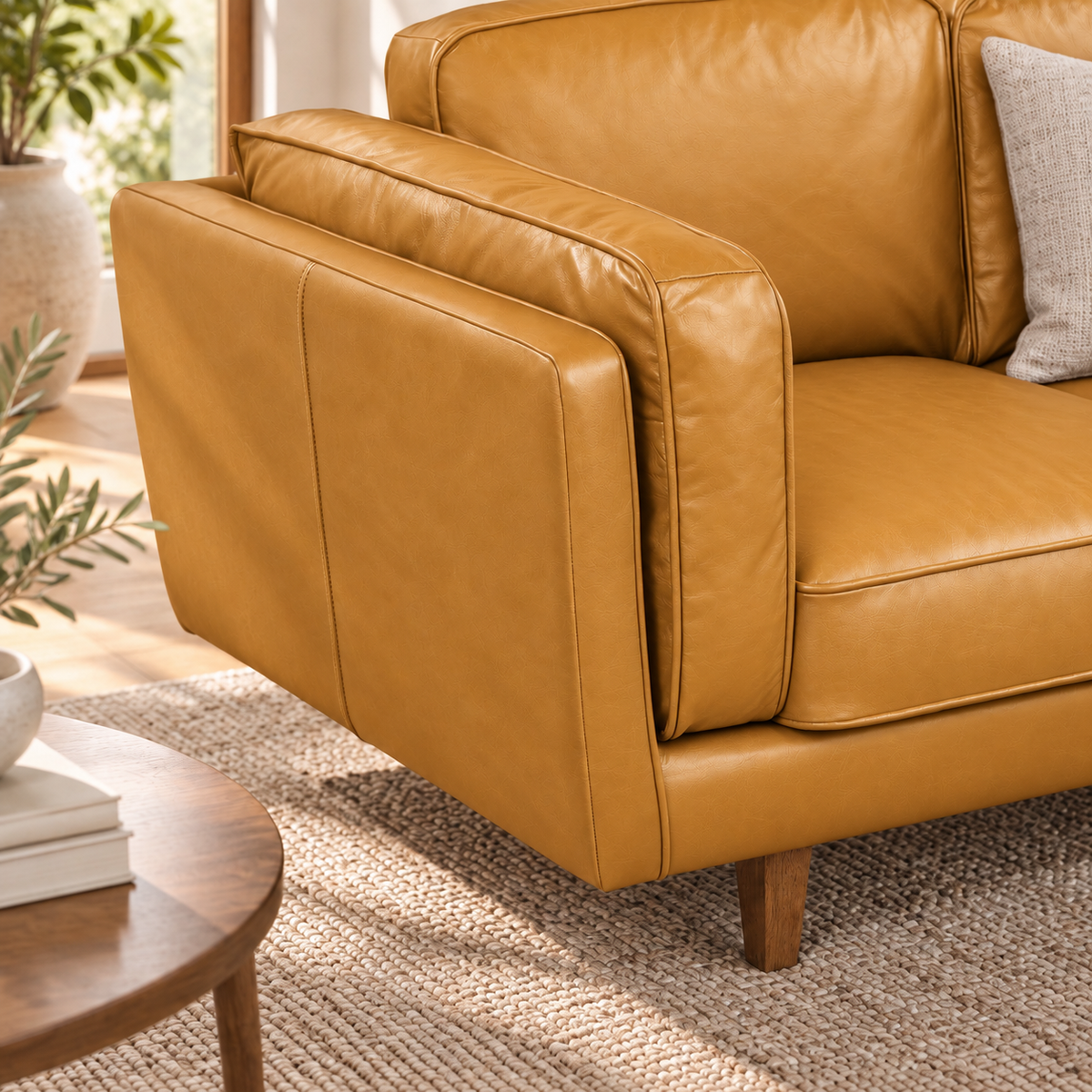 Brooklyn Leather 3 Seater Sofa