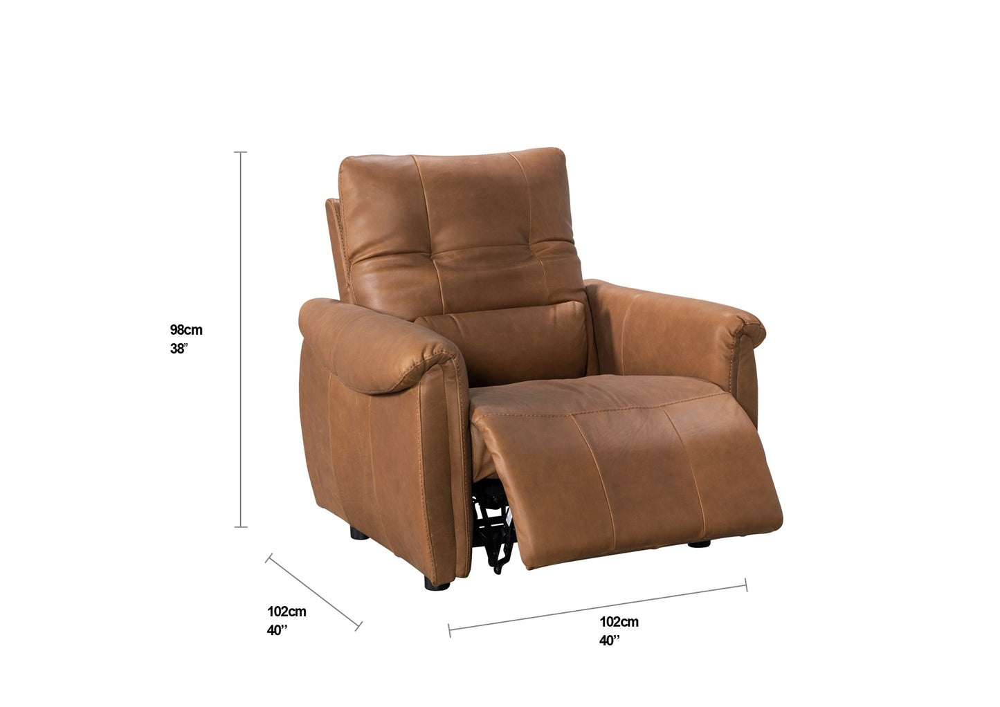 DELLAROVERE Sterling Dark Tan - Recliner Seat