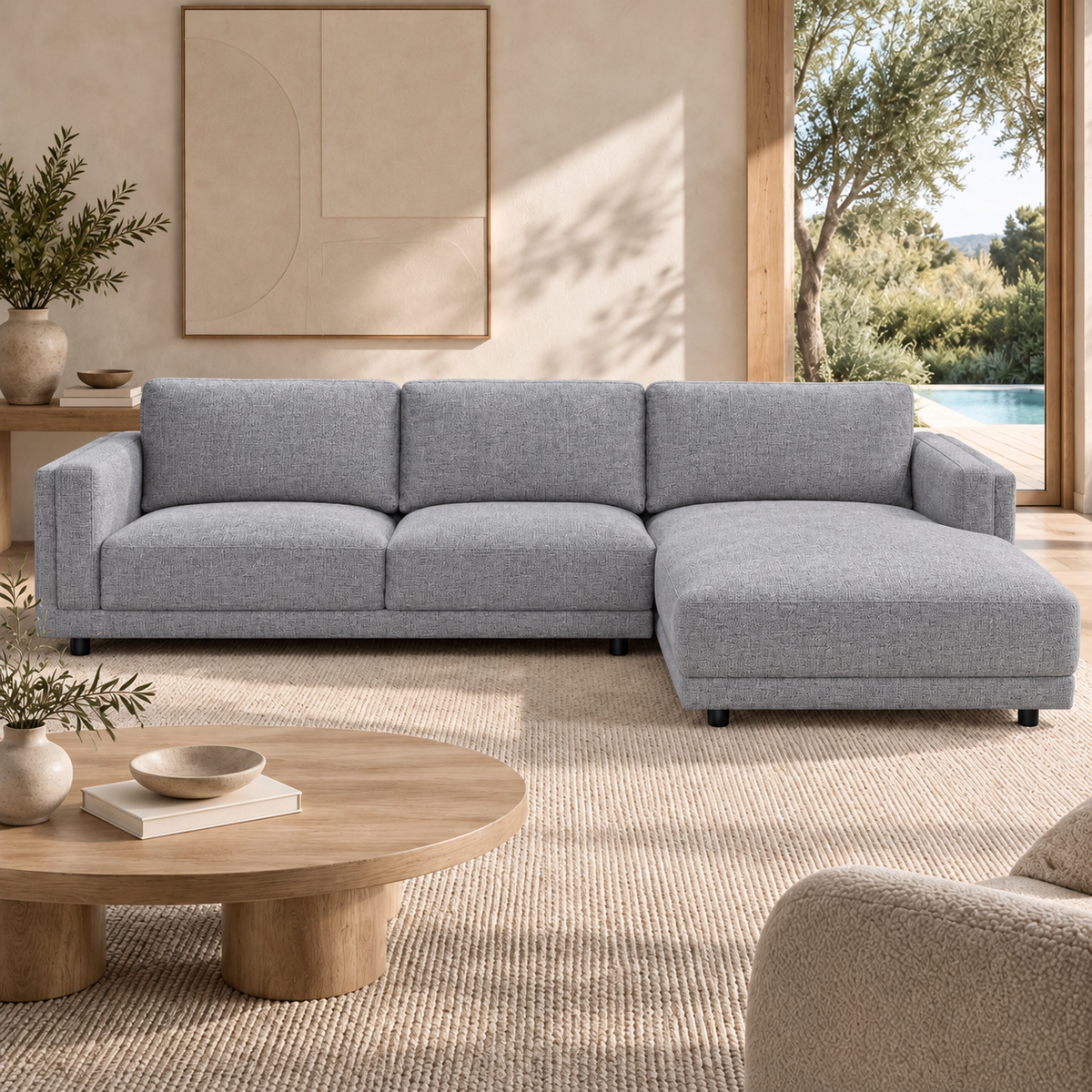 Vinny Fabric Chaise Lounge