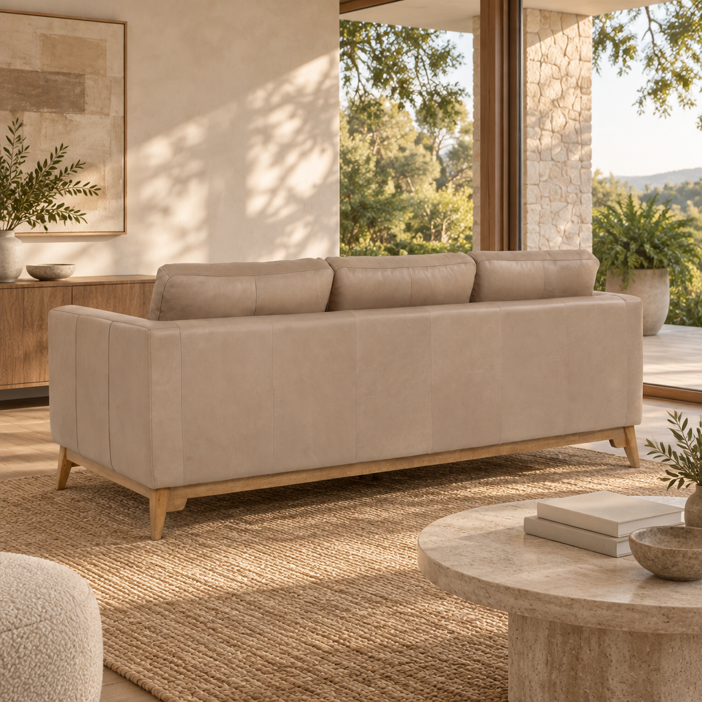 Fillamore Leather 3 Seater Sofa