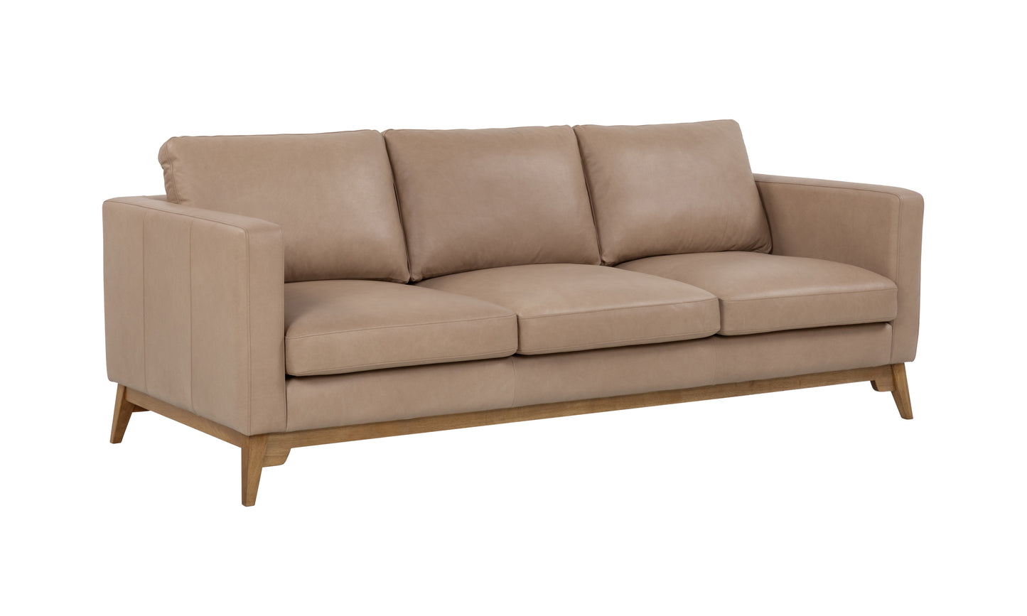 Fillamore 3 seater Sofa - Italian Chalk Mink leather