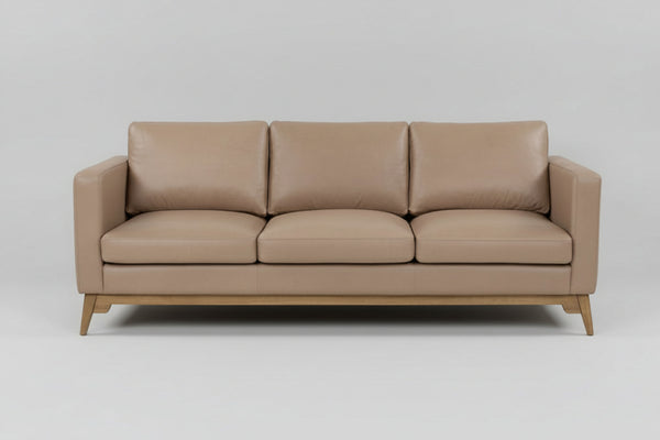 Fillamore 3 seater Sofa - Italian Chalk Mink leather