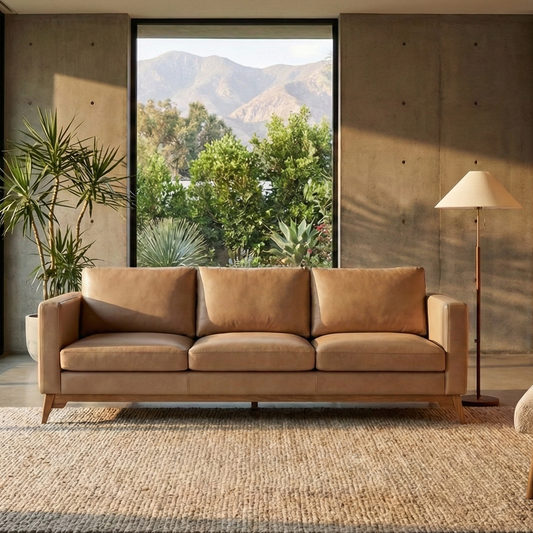 Fillamore 3 seater - Italian Chalk Mink leather