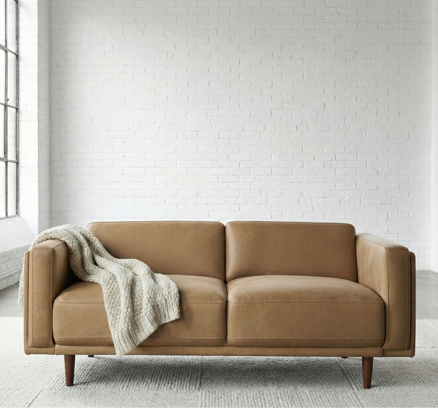 HUGO 2-Seater Vegan Suede Sofa