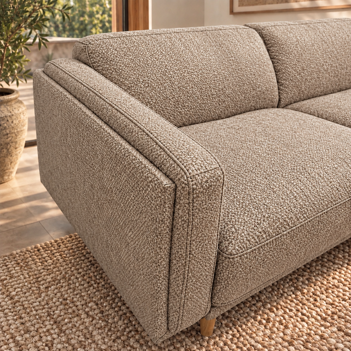 Hugo 3 Seater Fabric Sofa