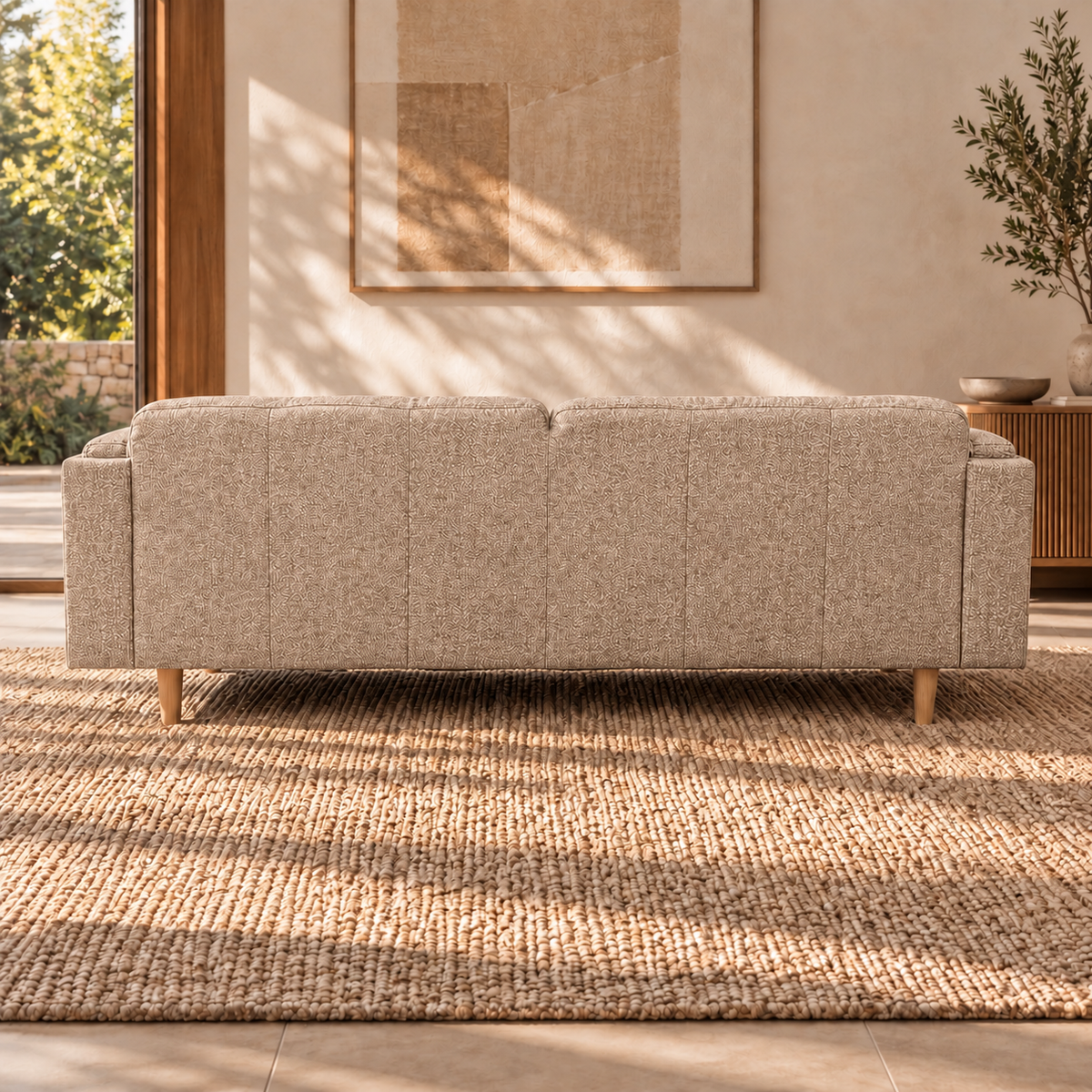 Hugo 3 Seater Fabric Sofa