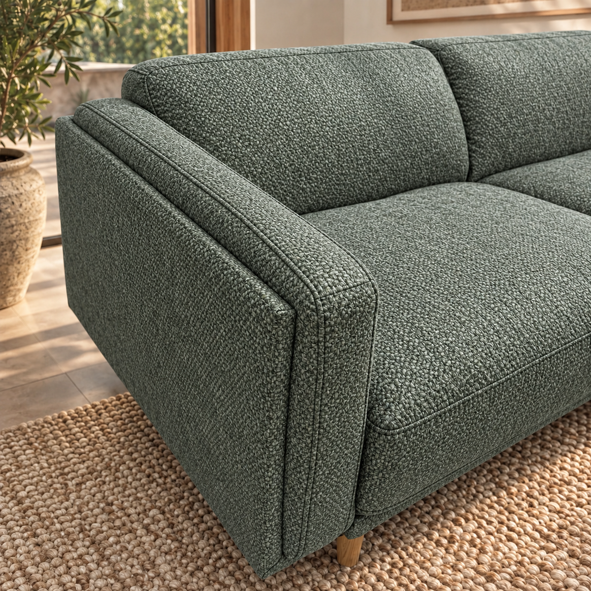 Hugo 3 Seater Fabric Sofa