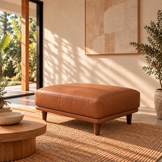 Hugo Leather Ottoman
