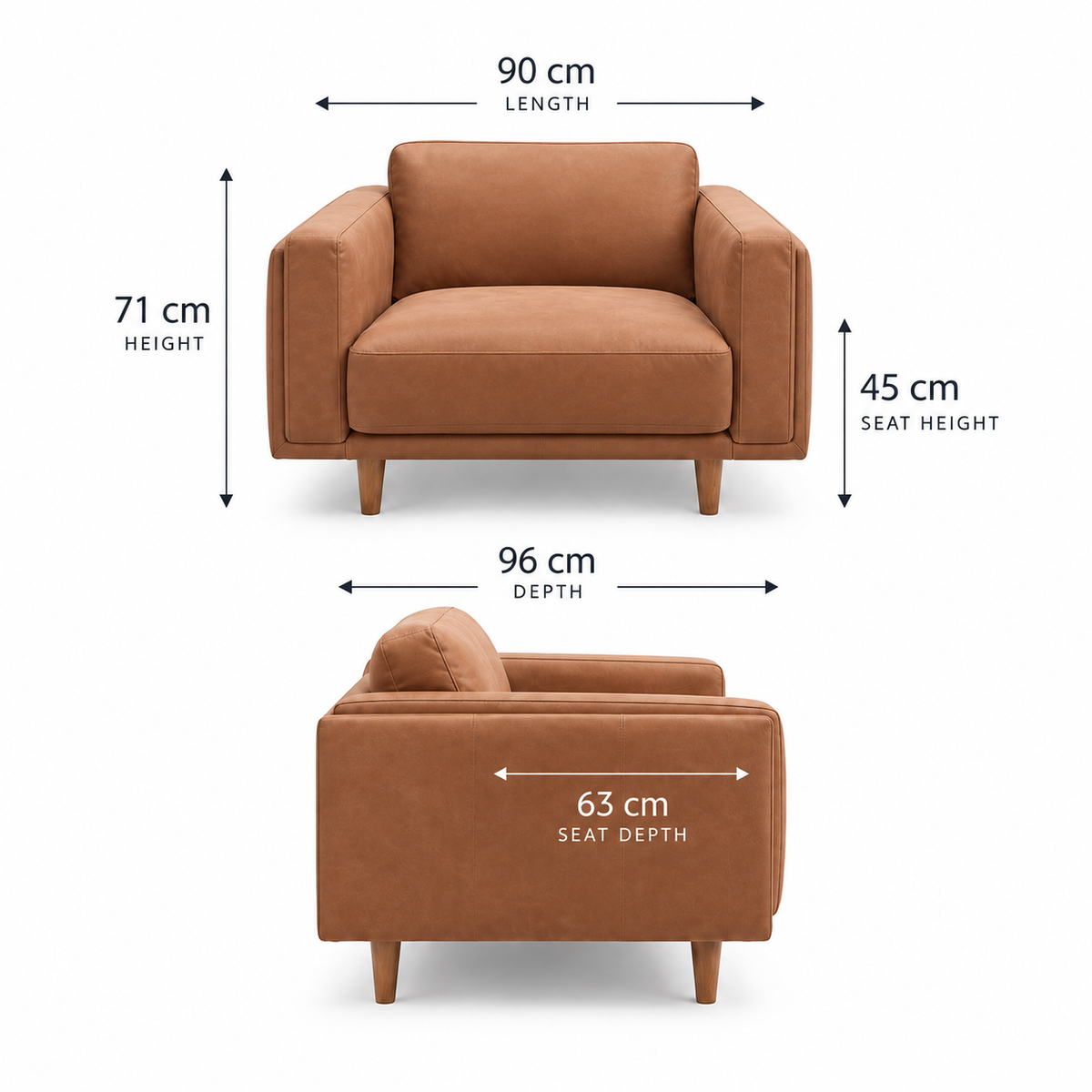 Hugo Vegan Suede Armchair