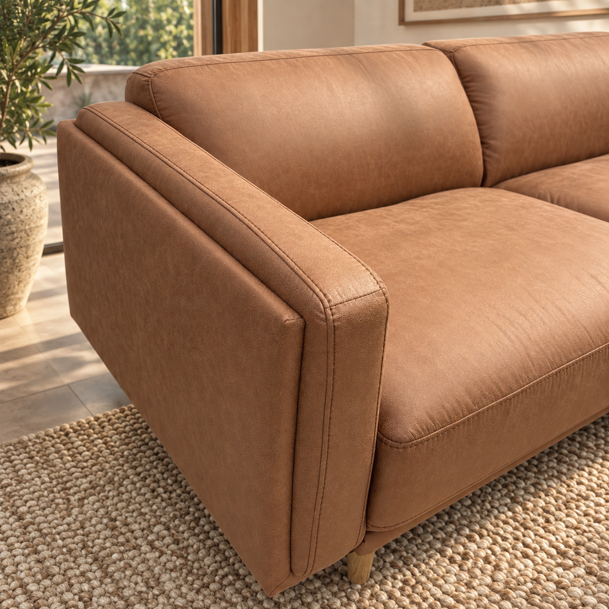 Hugo 3 Seater Vegan Suede Sofa