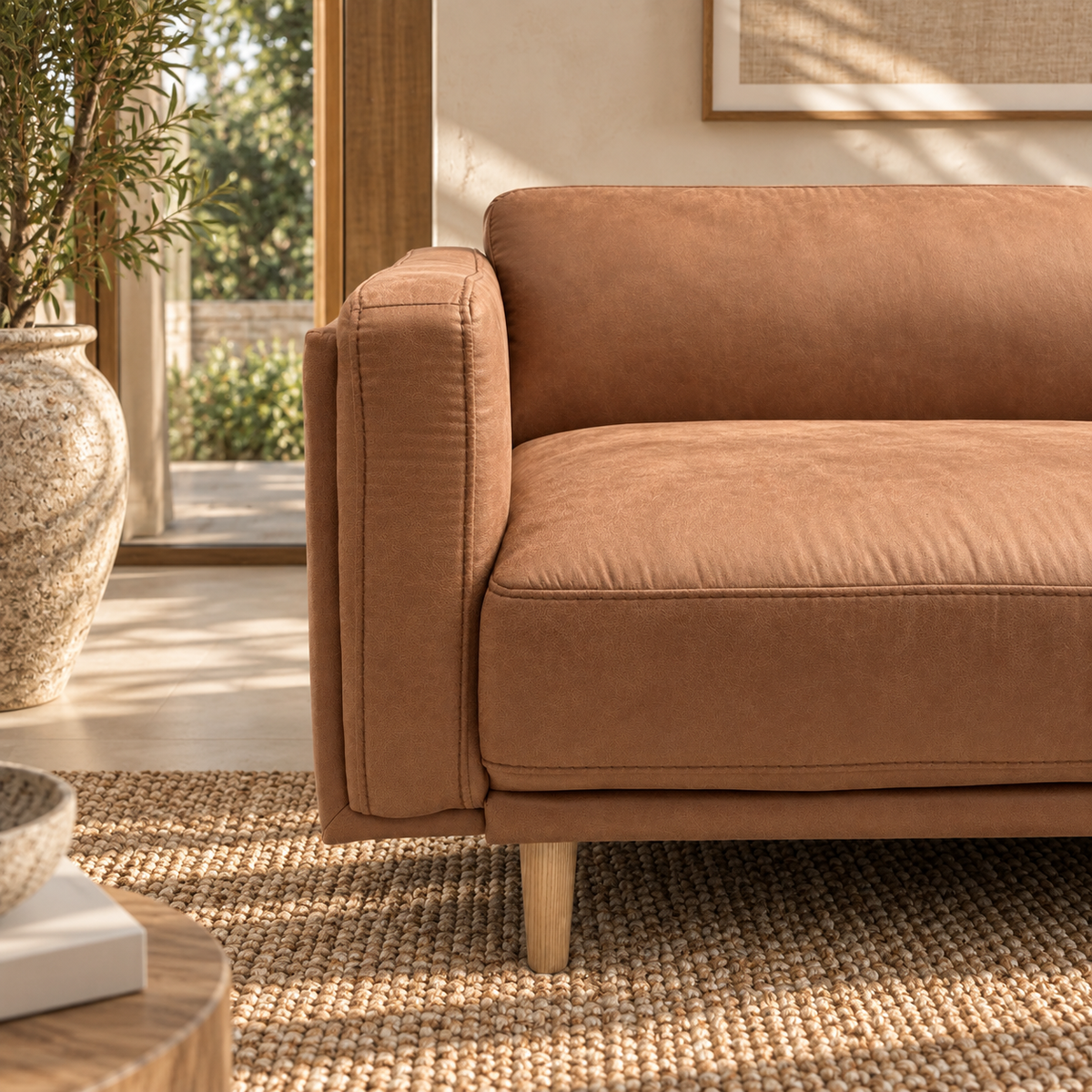 Hugo 3 Seater Vegan Suede Sofa