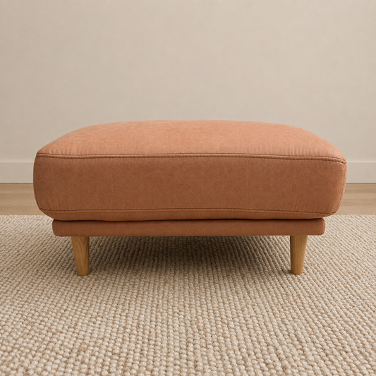 Hugo Vegan Suede Ottoman