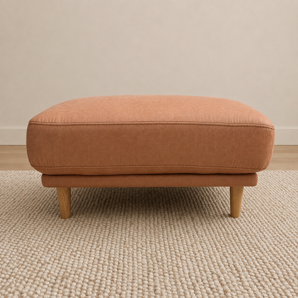 Hugo Vegan Suede Ottoman