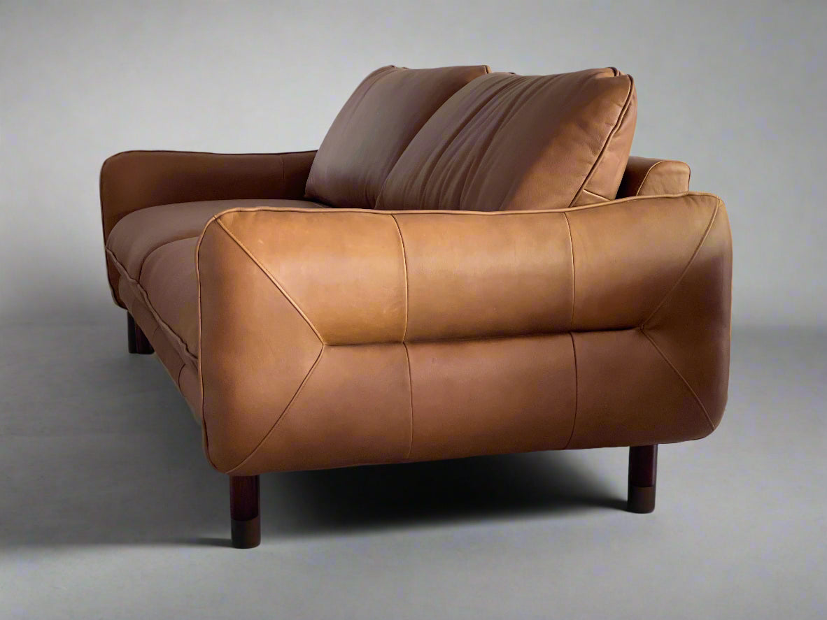 EDWARDO 3-Seater Sofa - Full Semi Aniline Leather