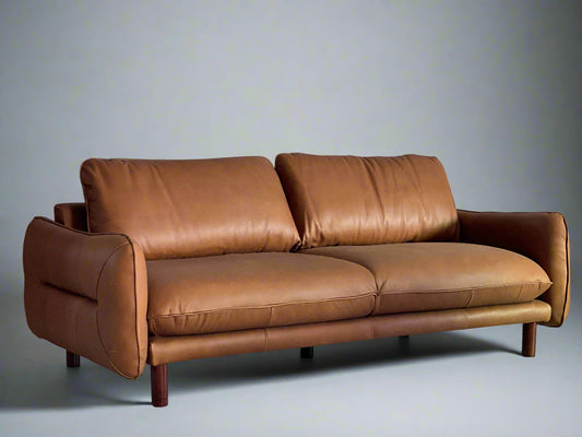 EDWARDO 3-Seater Sofa - Full Semi Aniline Leather