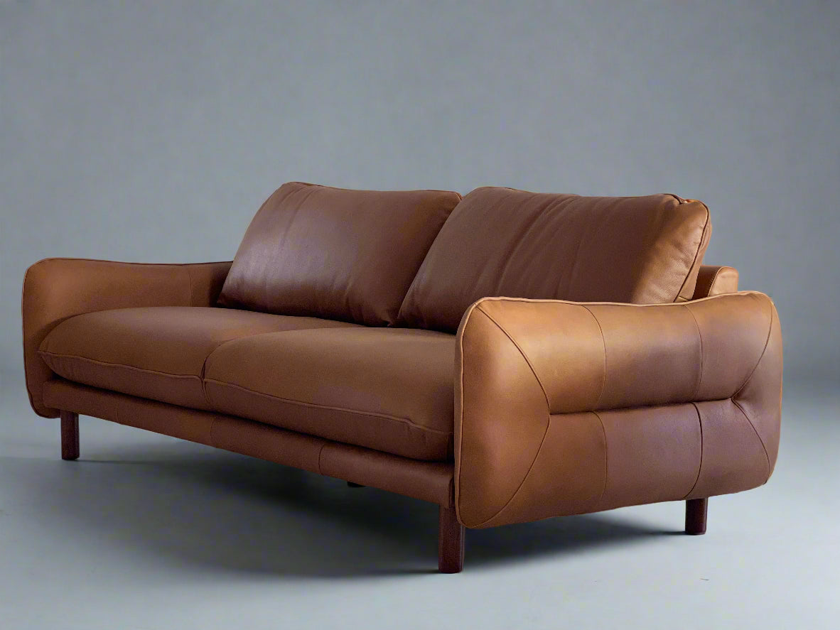 EDWARDO 3-Seater Sofa - Full Semi Aniline Leather