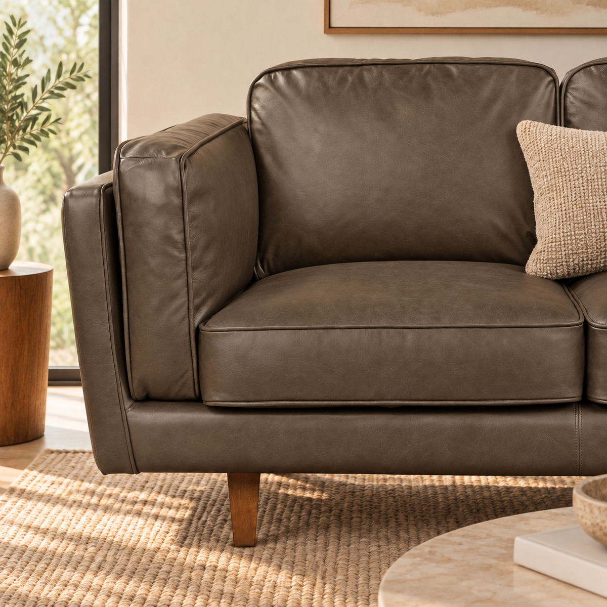 Brooklyn Leather 3 Seater Sofa