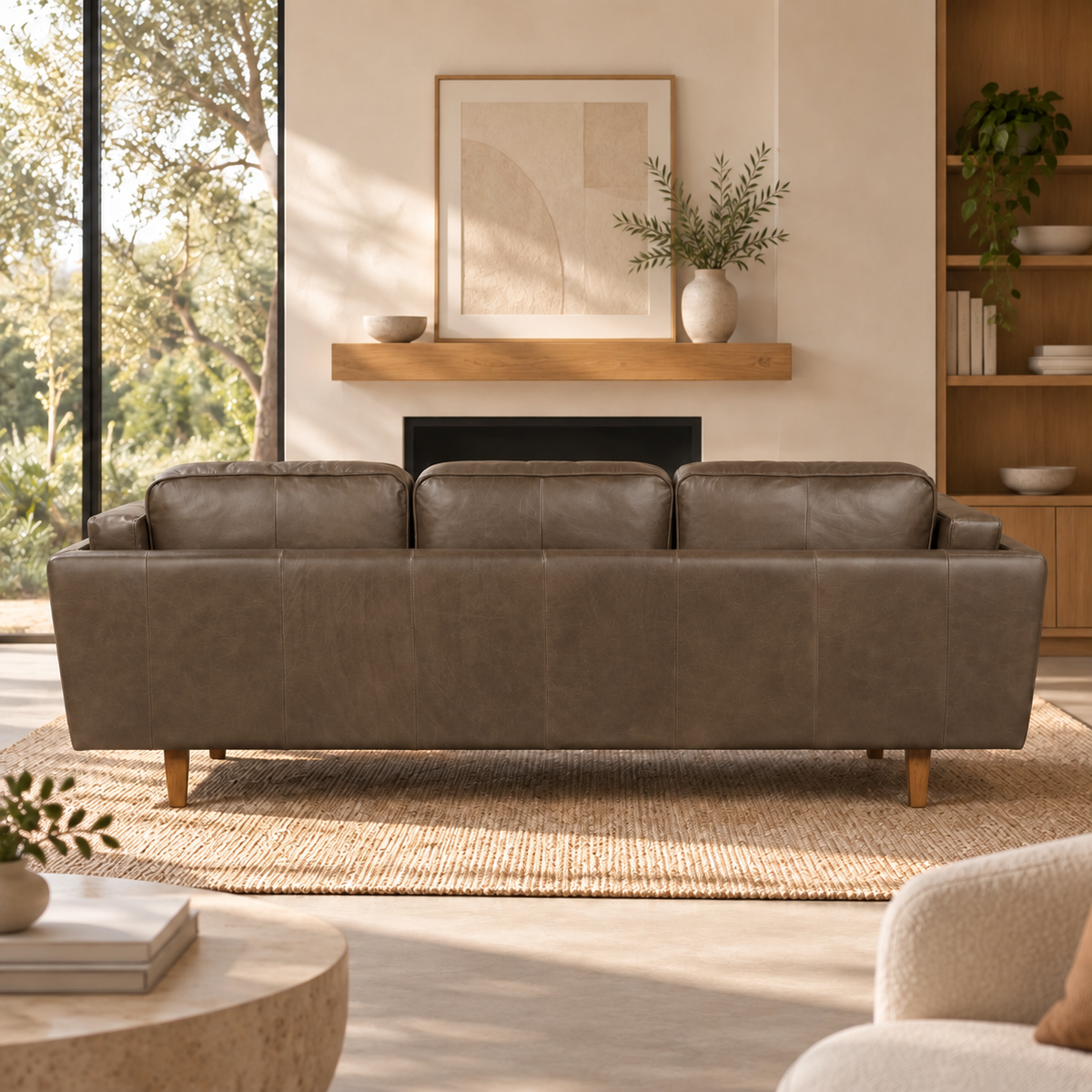 Brooklyn Leather 3 Seater Sofa