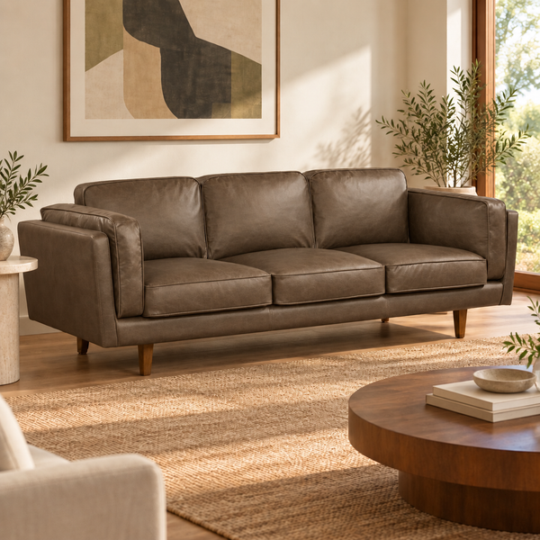 Brooklyn Leather 3 Seater Sofa