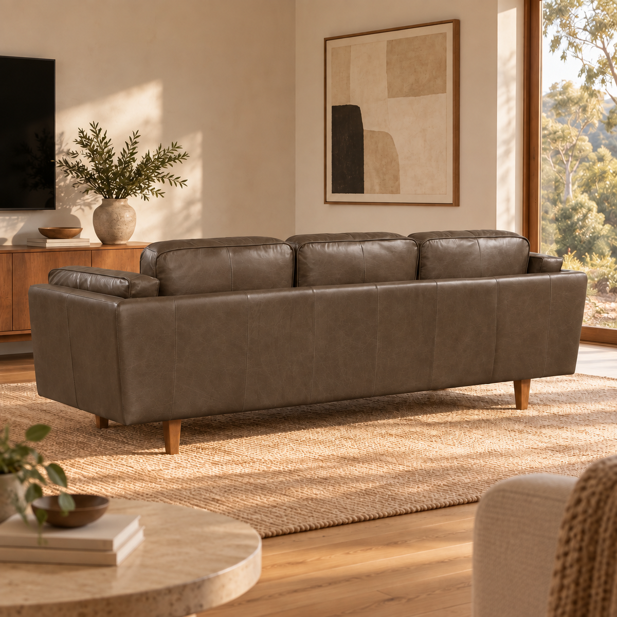 Brooklyn Leather 3 Seater Sofa