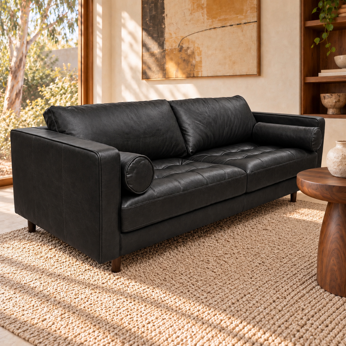 Jackson Leather 3 Seater Sofa