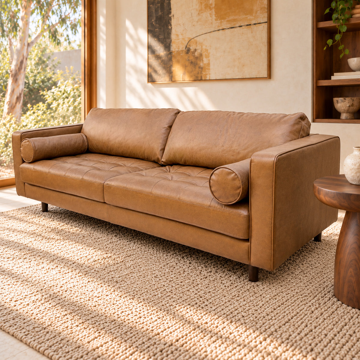 Jackson Leather 3 Seater Sofa