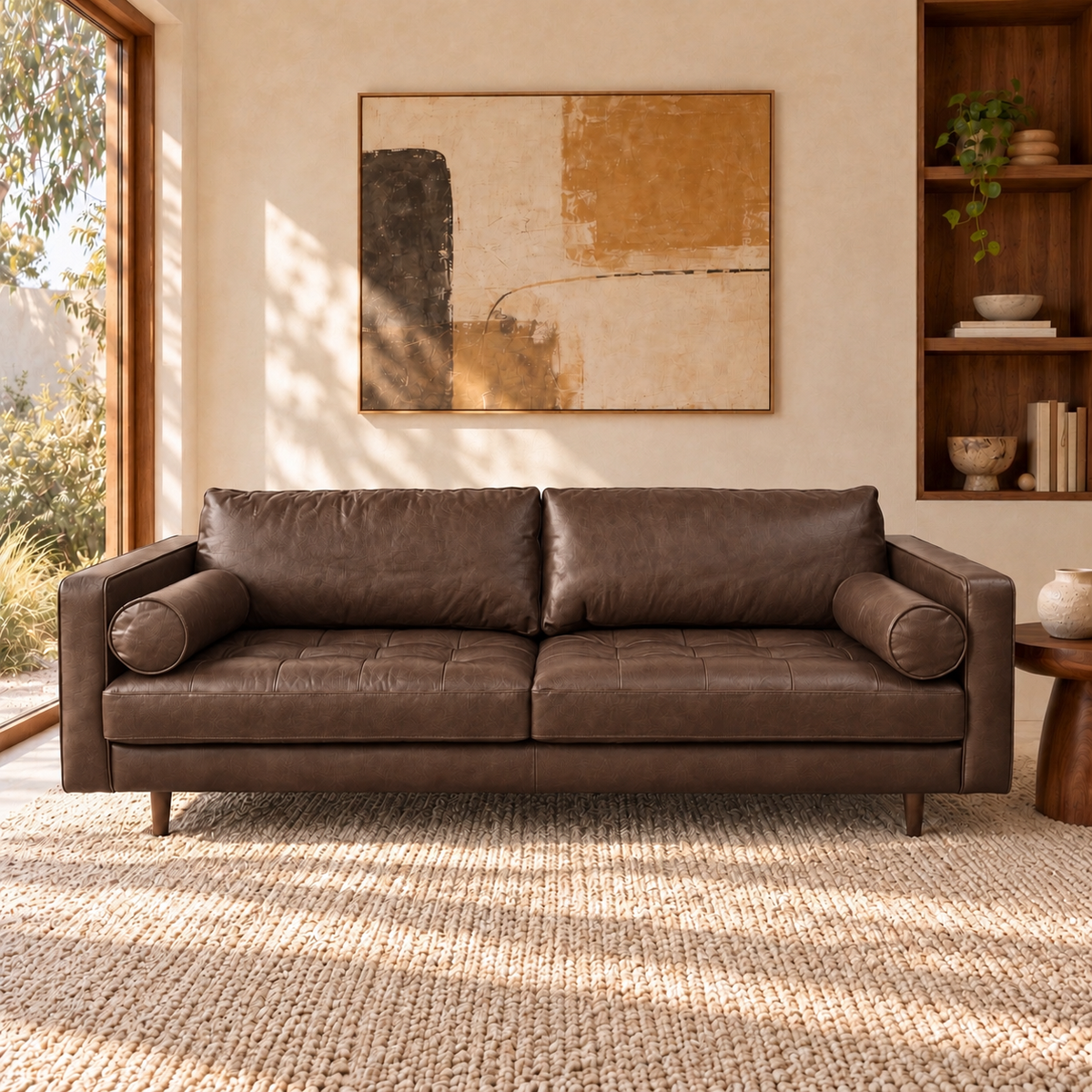 Jackson Leather 3 Seater Sofa