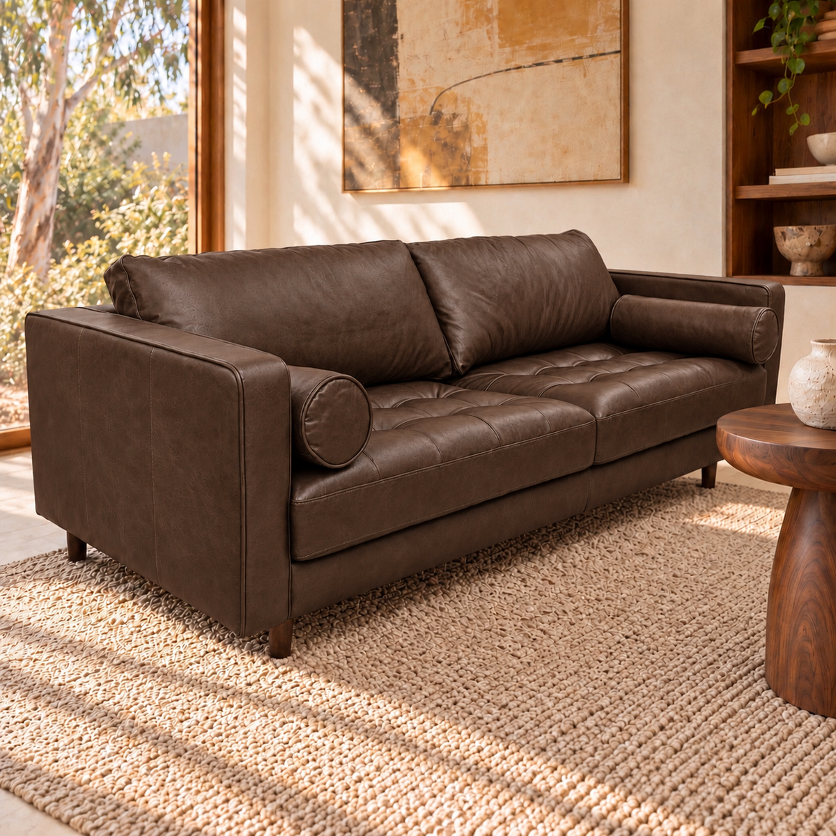 Jackson Leather 3 Seater Sofa